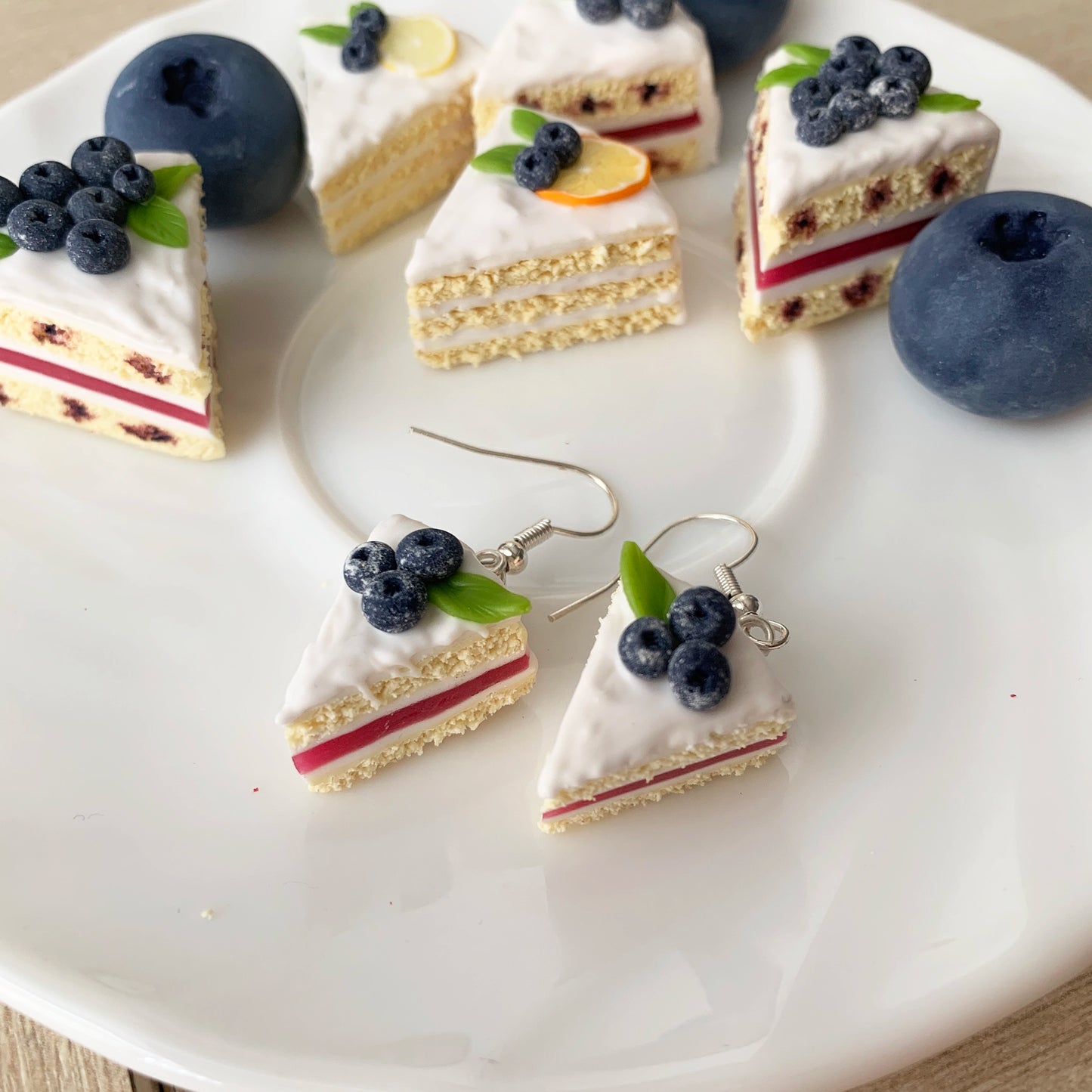 Pendientes Tarta de arándanos