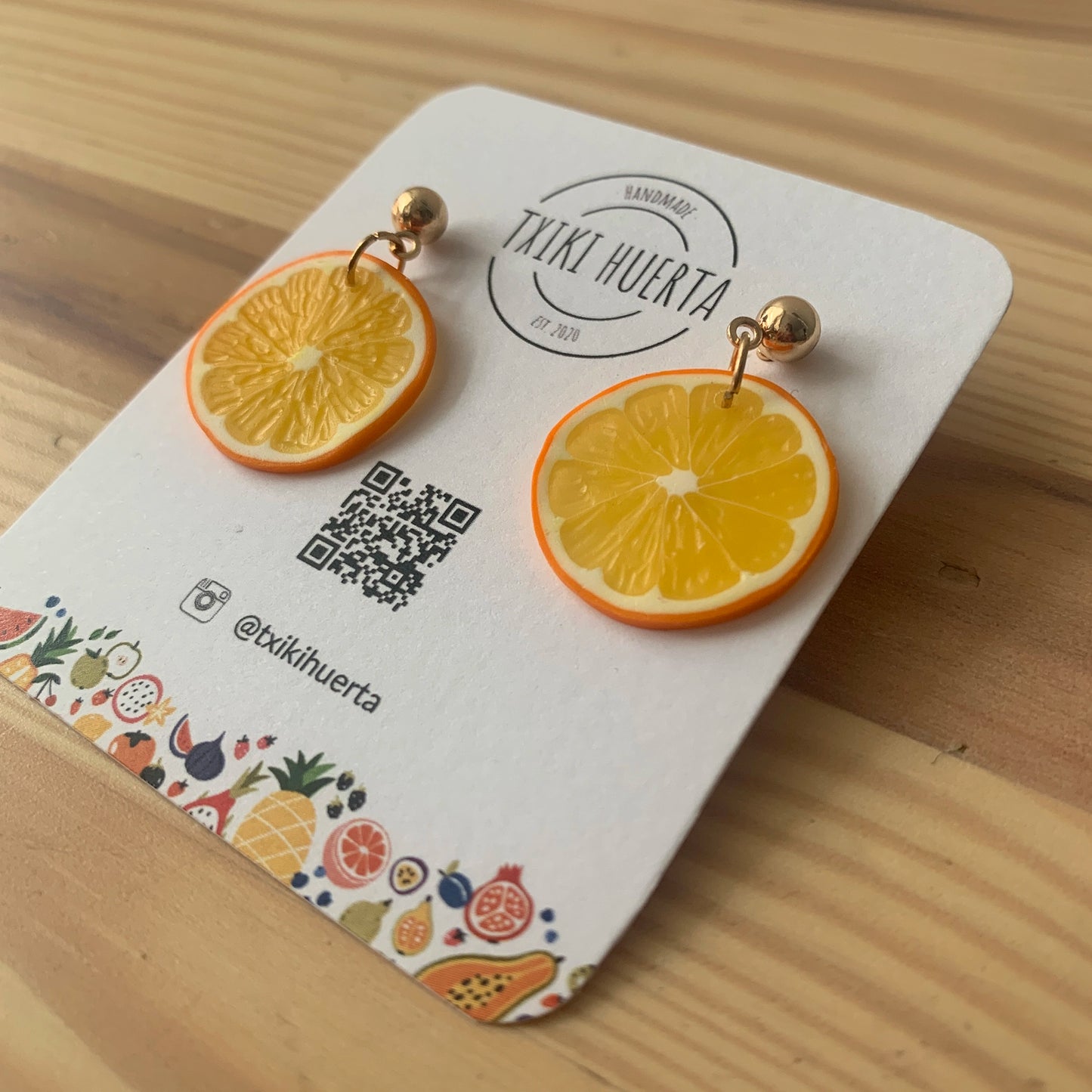 Pendientes Naranja rodaja