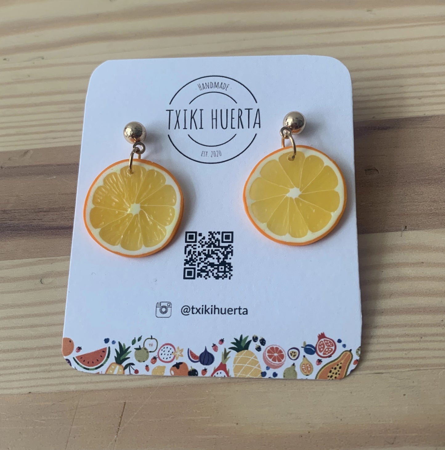 Pendientes Naranja rodaja