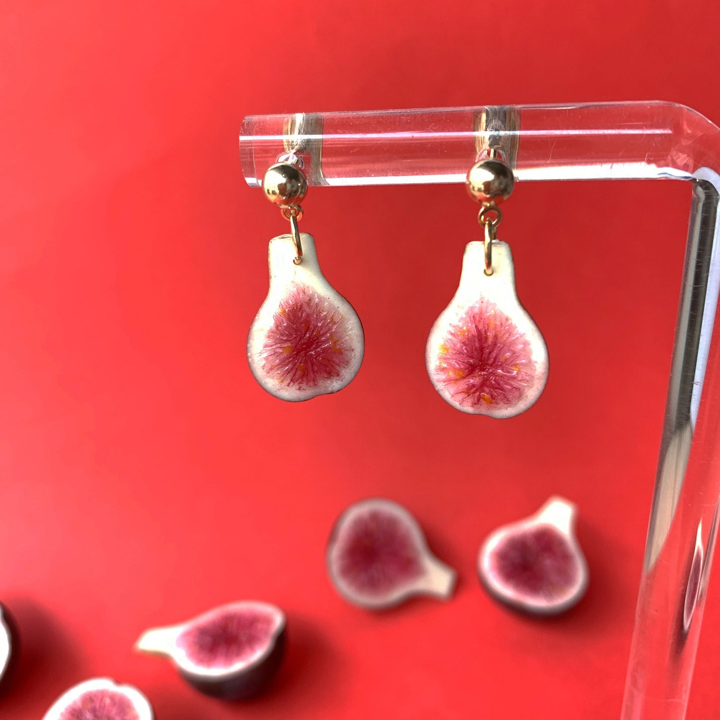 Boucles d'oreilles myrtille