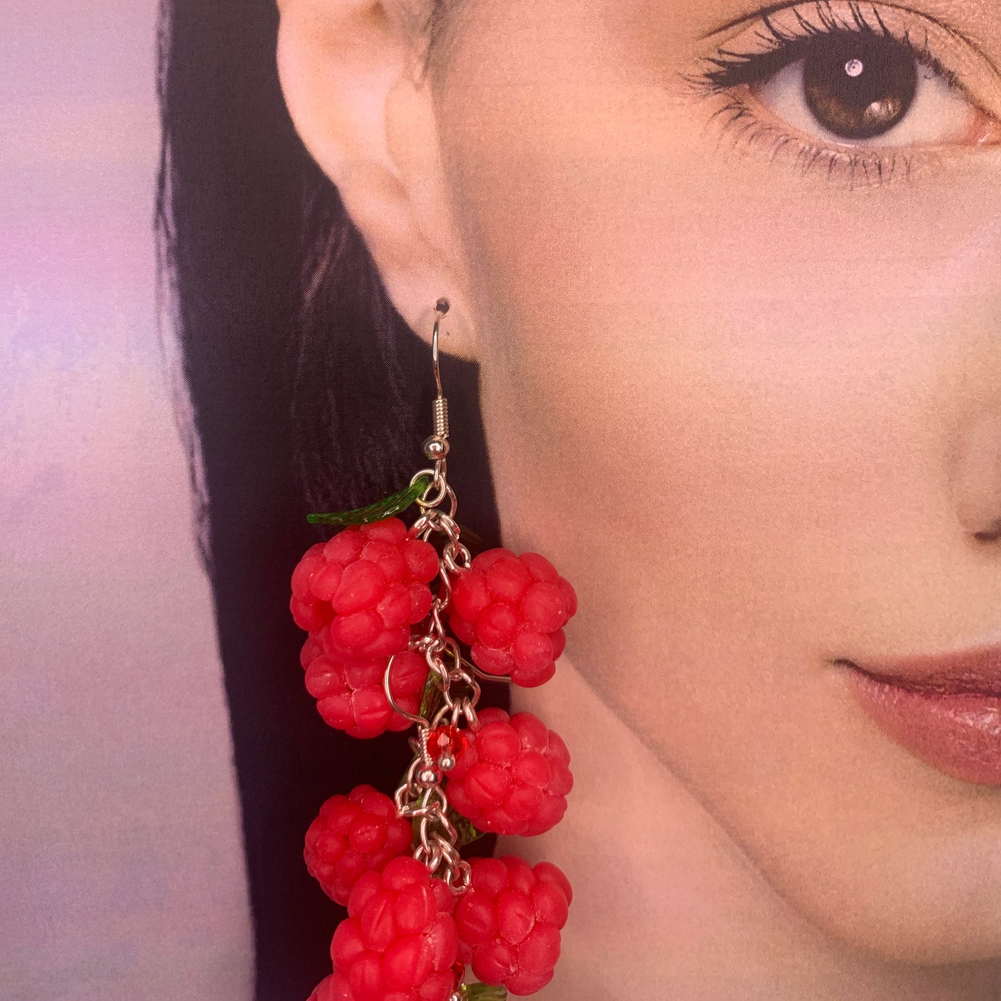 Boucles d'oreilles Framboise