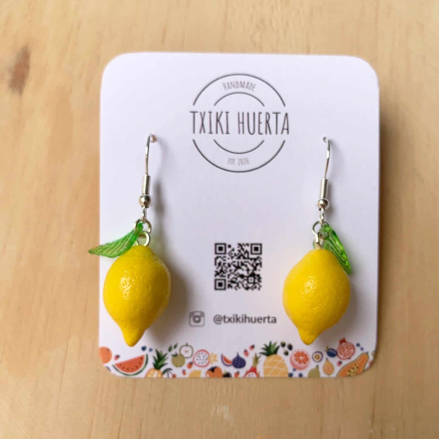 Boucles d'oreilles citron entier