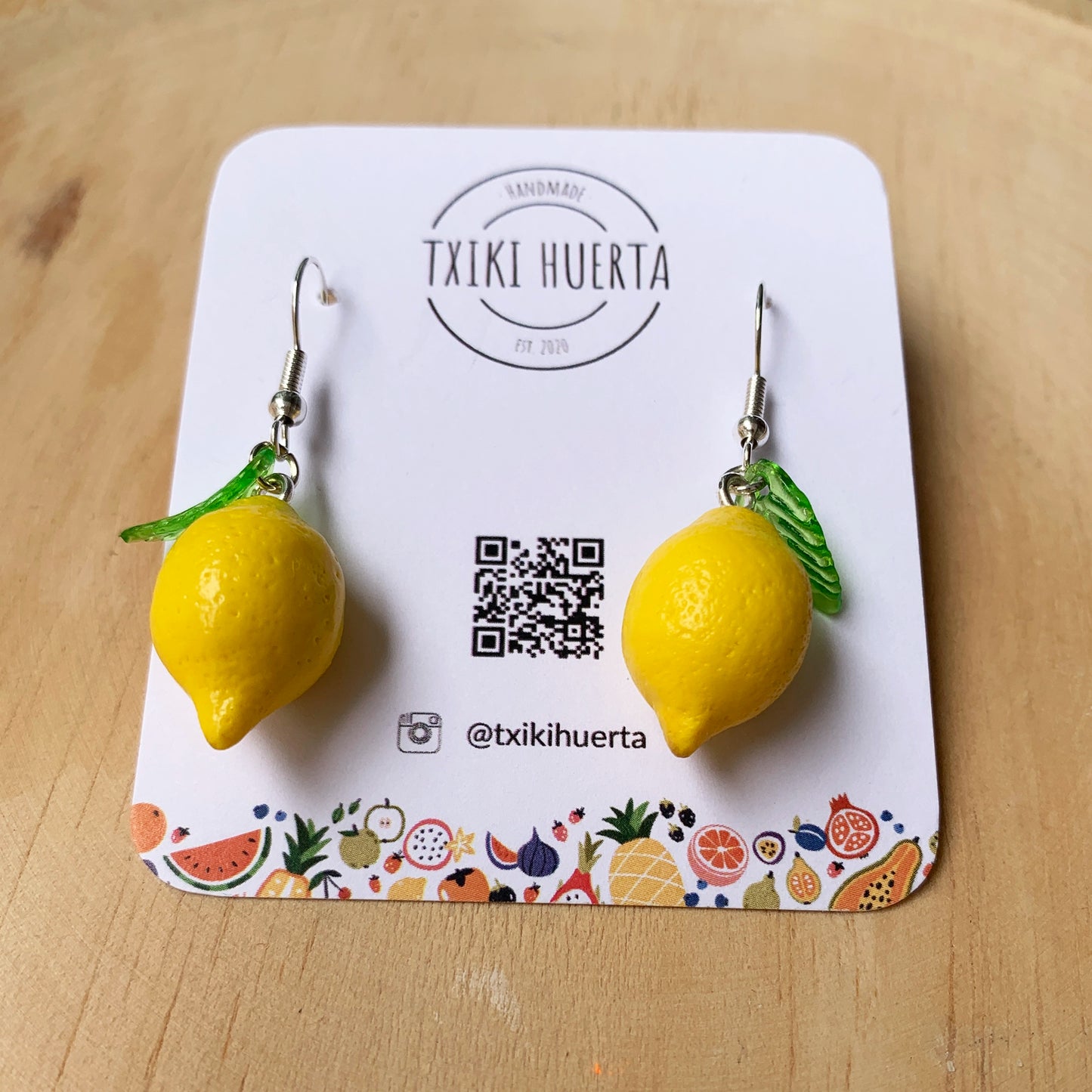 Boucles d'oreilles citron entier