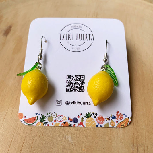 Boucles d'oreilles citron entier