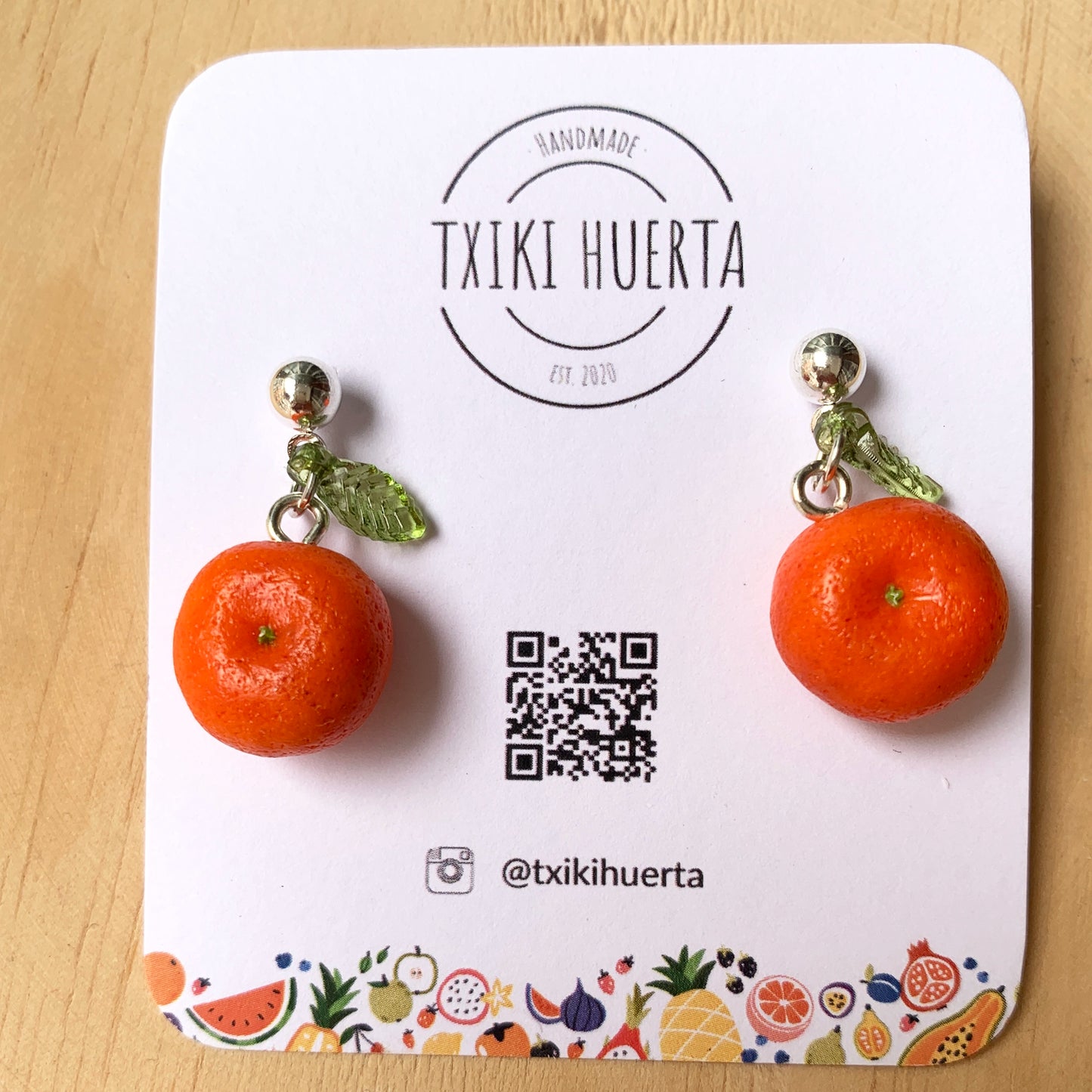 Boucles d'oreilles mandarine