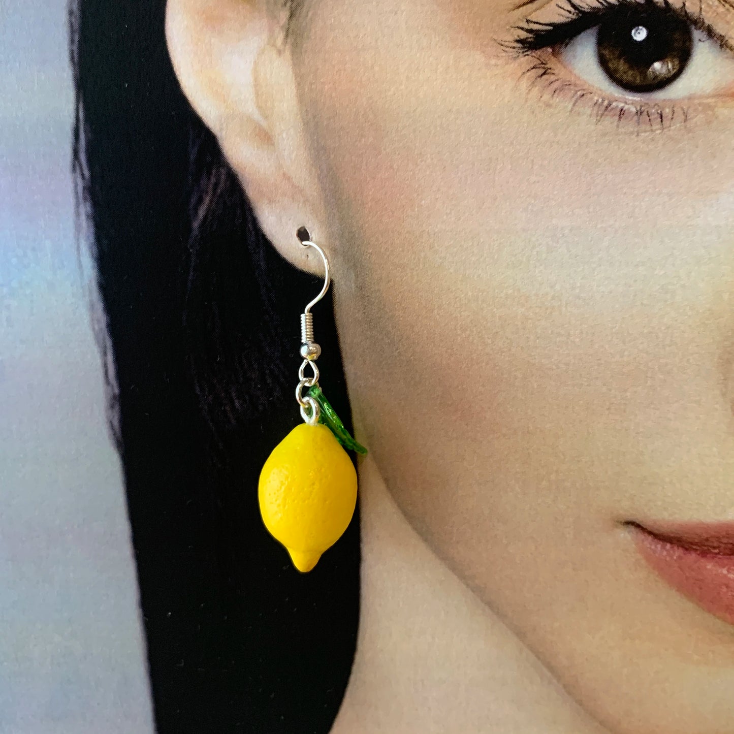 Boucles d'oreilles citron entier