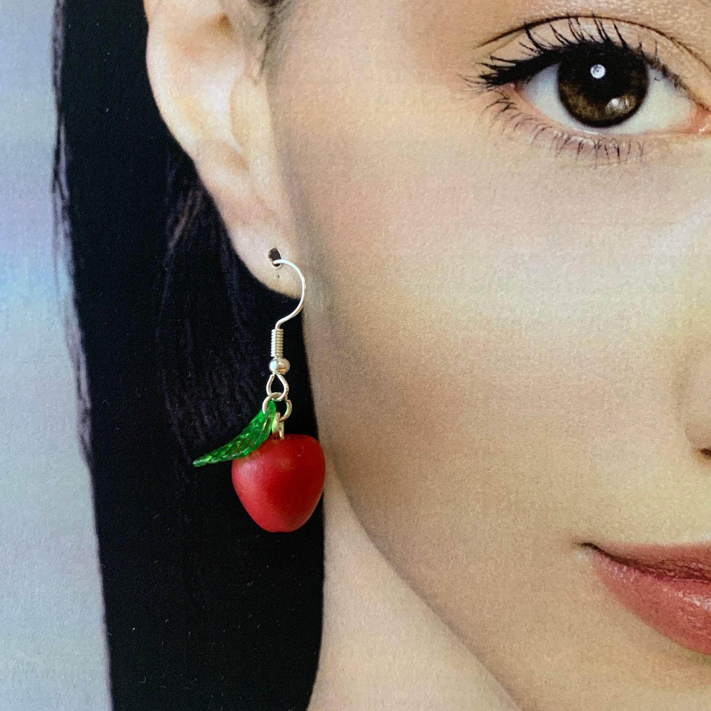 Pendientes Manzana roja