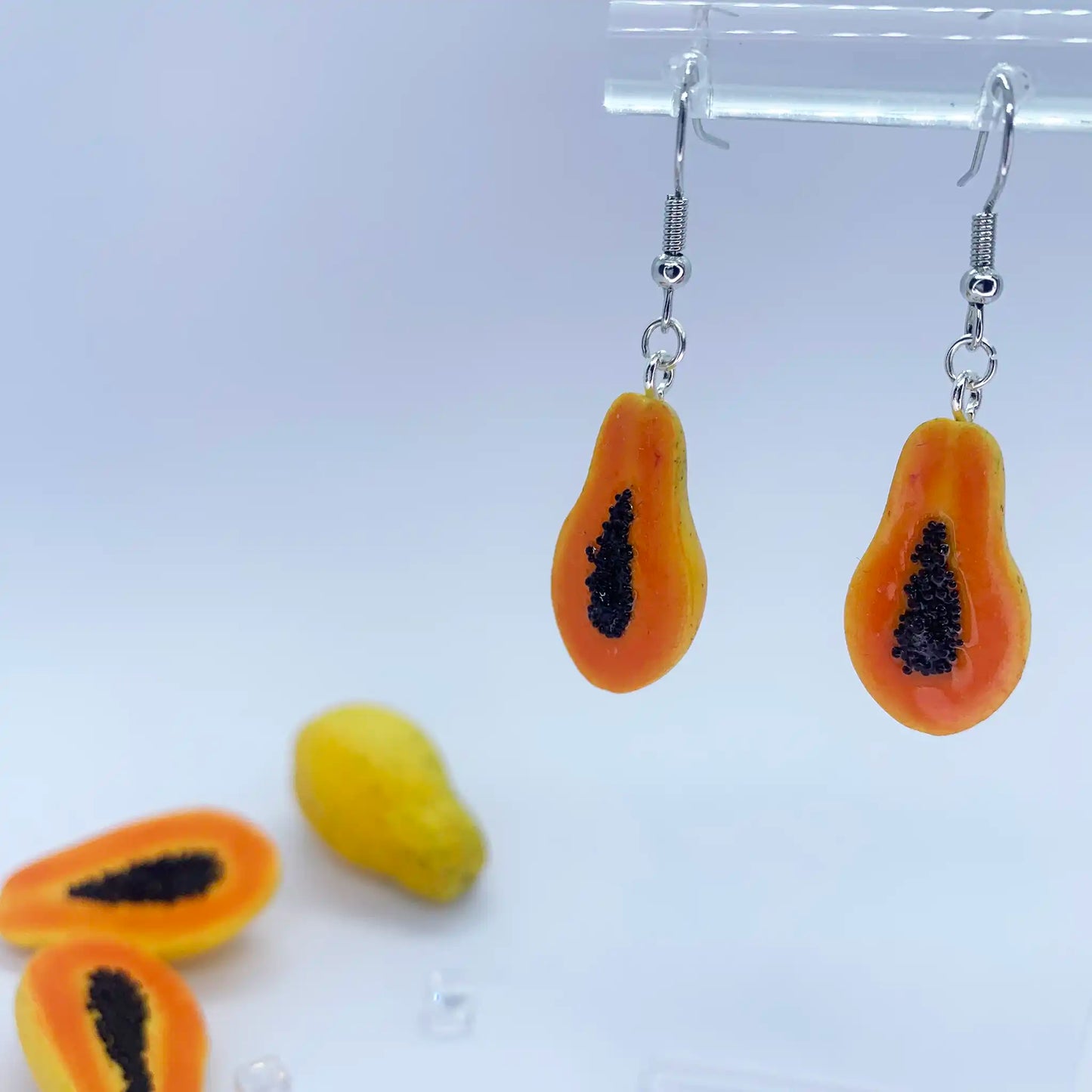 Boucles d'oreilles papaye