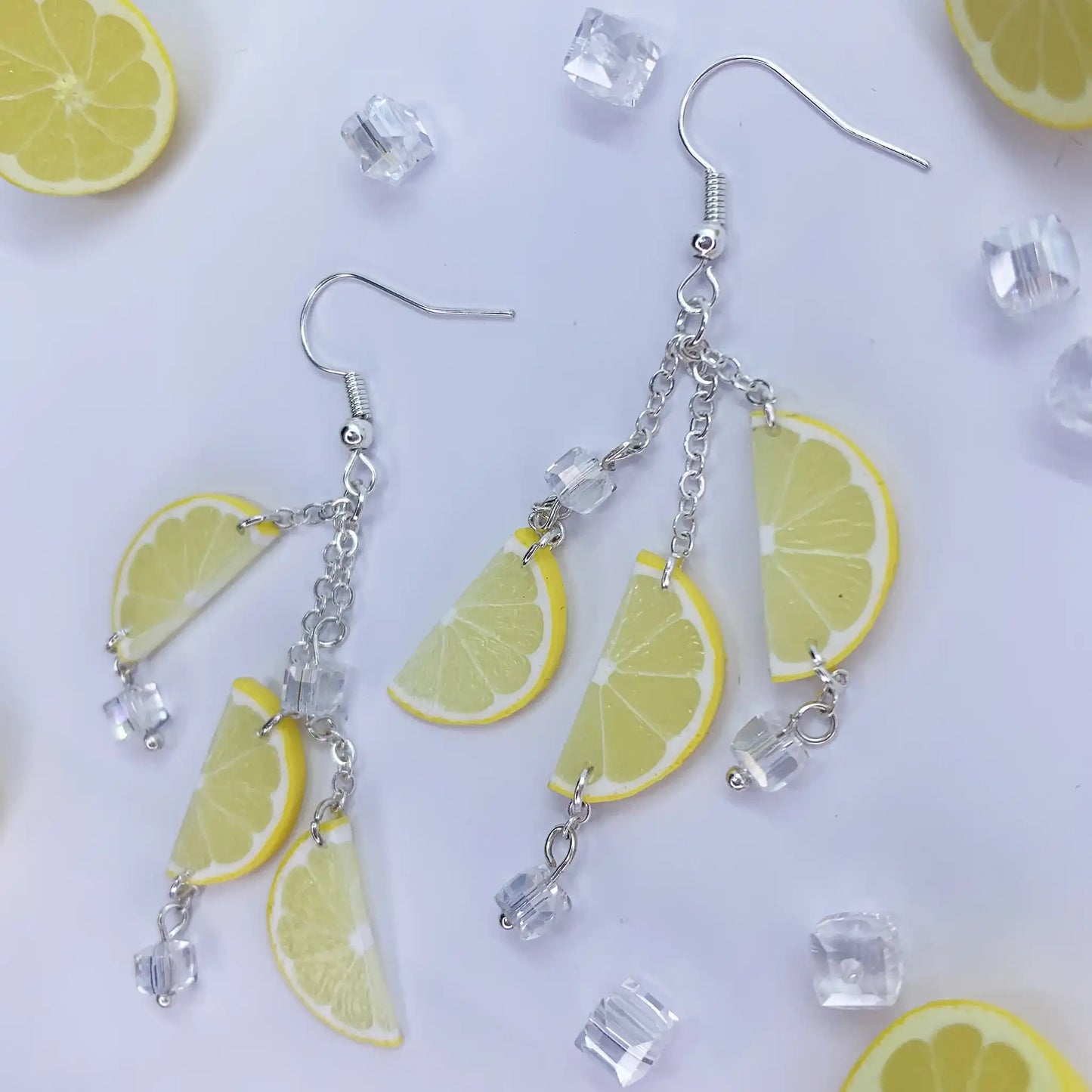 Boucles d'oreilles multiples citron