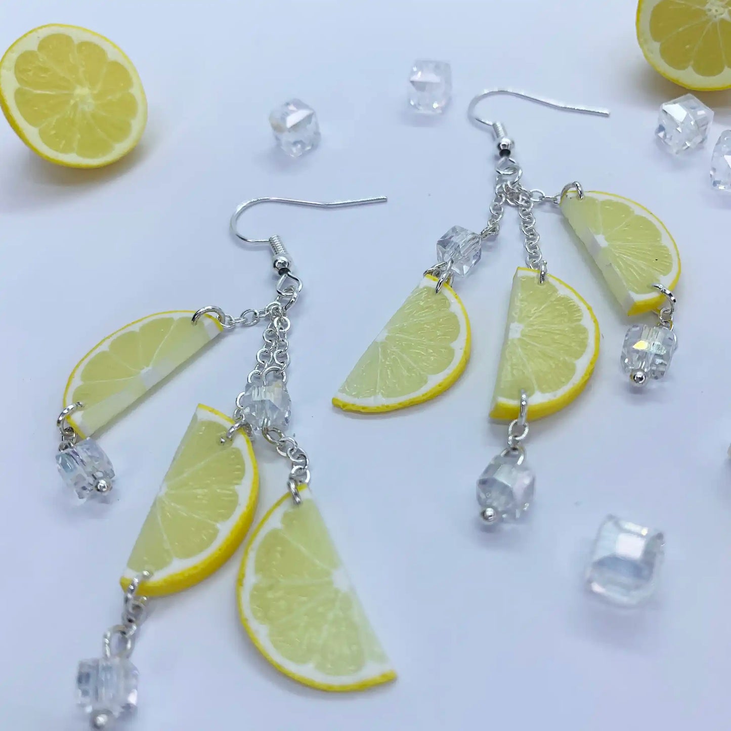 Boucles d'oreilles multiples citron