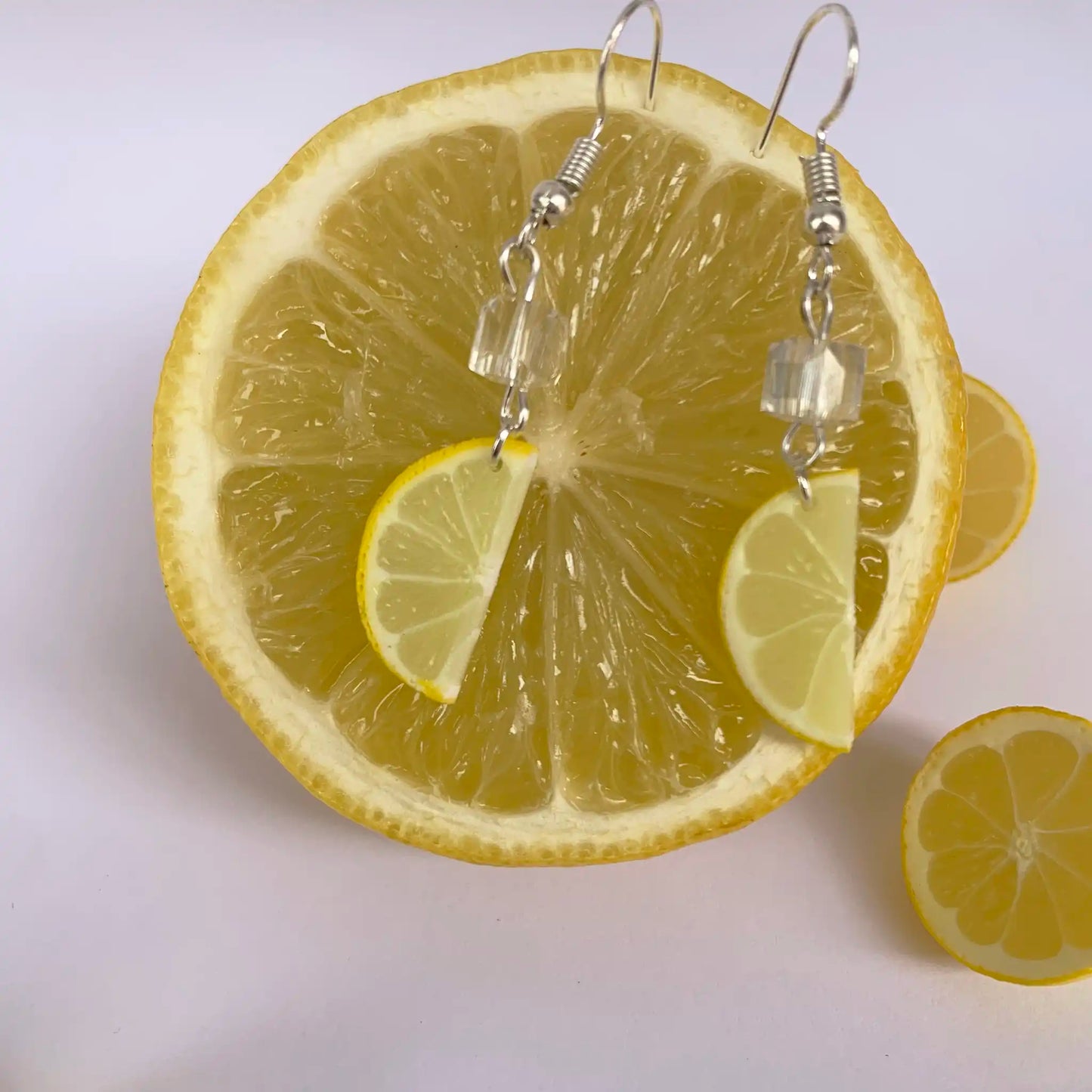 Boucles d'oreilles tranche de citron