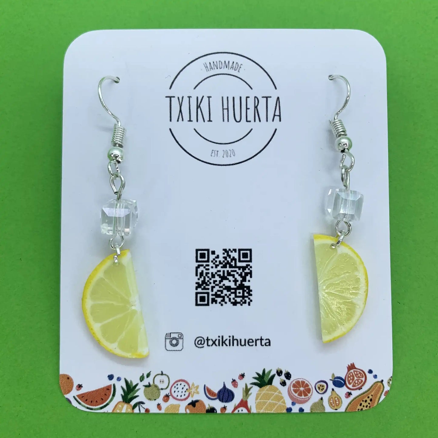 Boucles d'oreilles tranche de citron