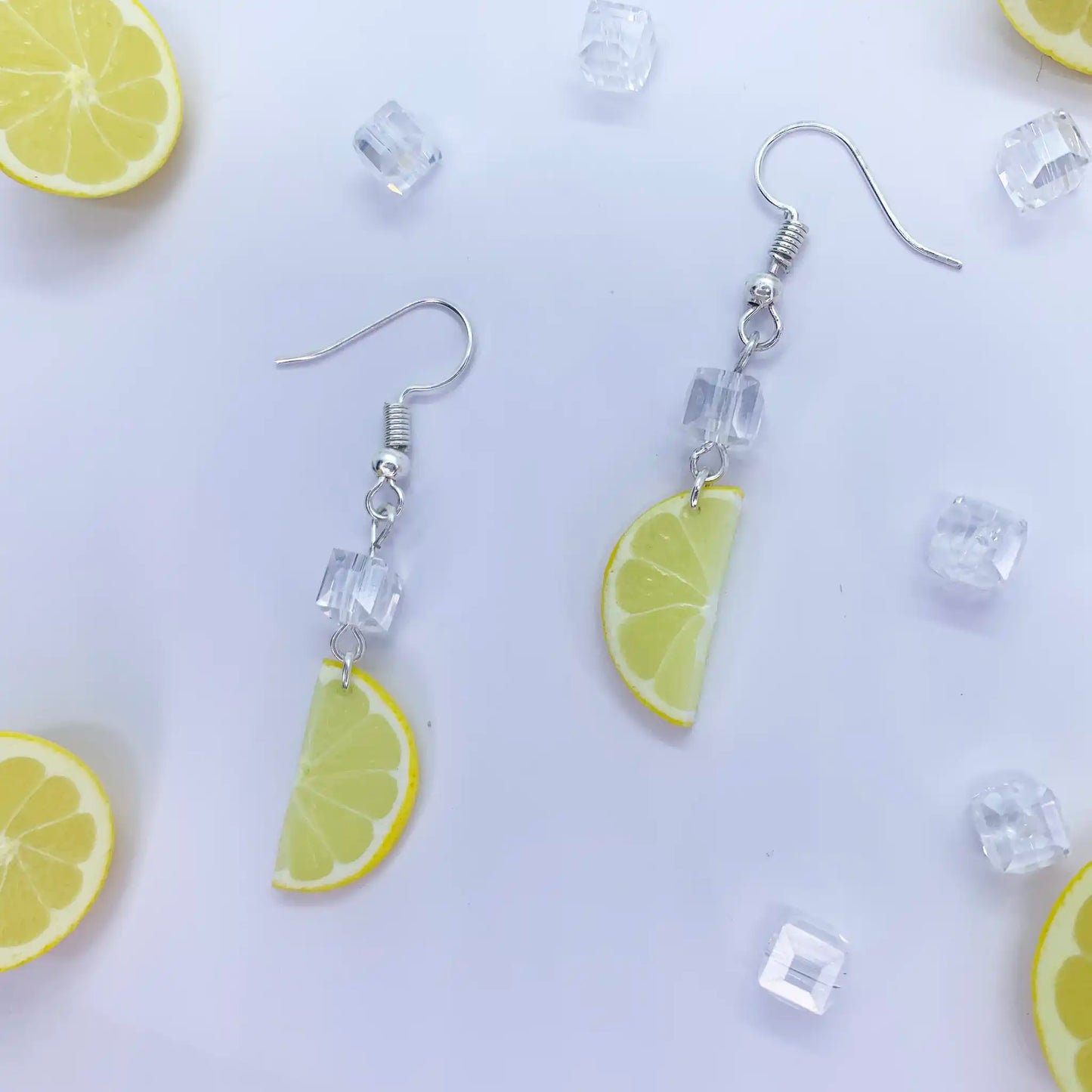 Boucles d'oreilles tranche de citron