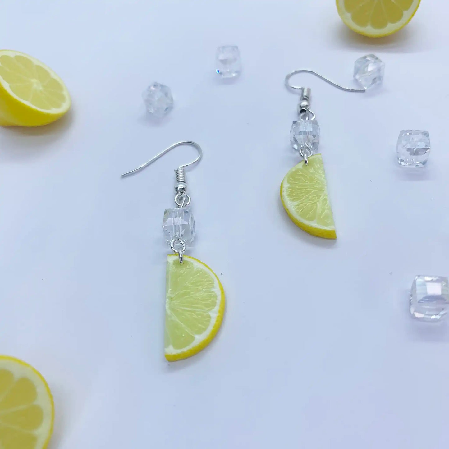 Boucles d'oreilles tranche de citron