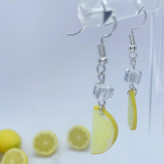 Boucles d'oreilles tranche de citron