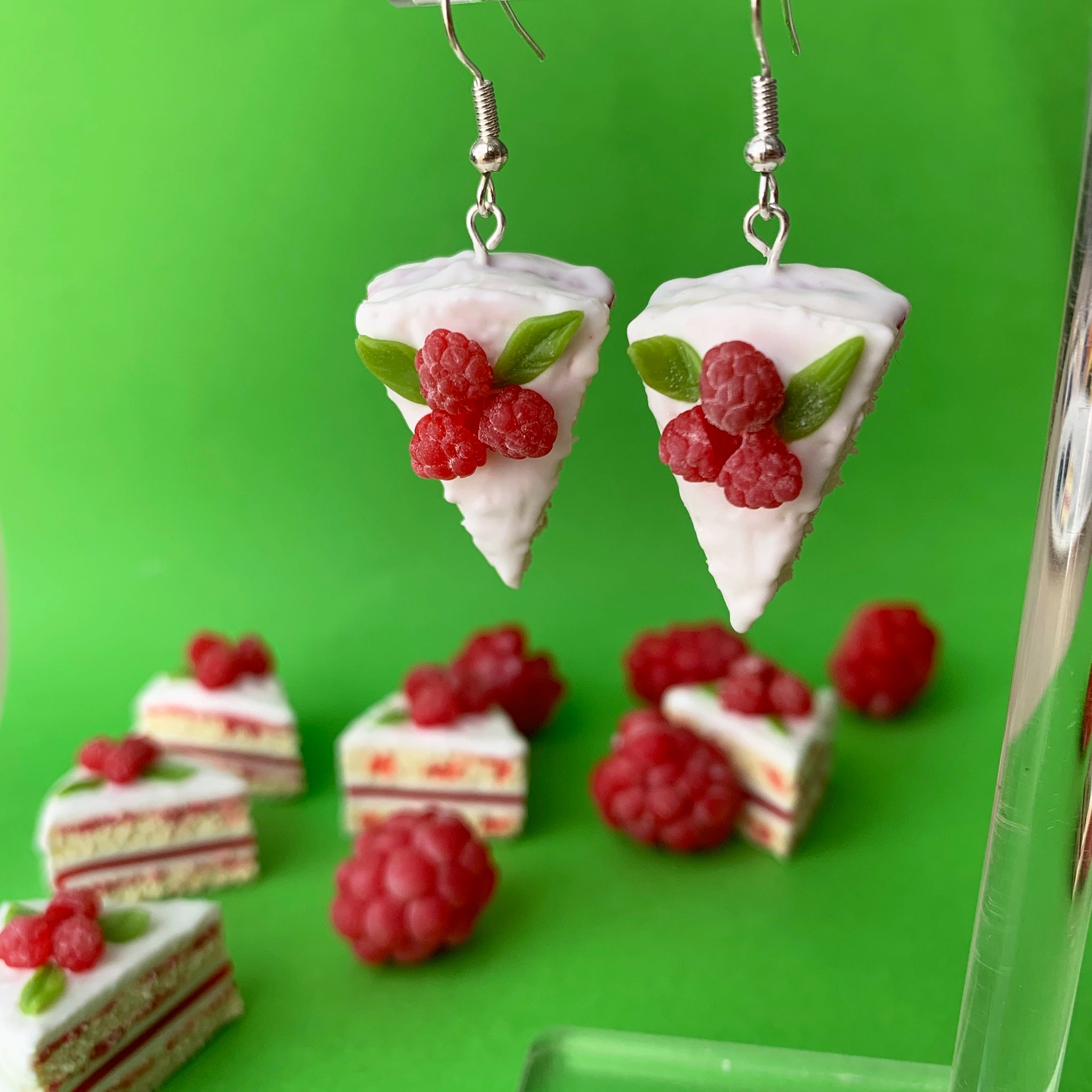 Pendientes Tarta de frambuesa