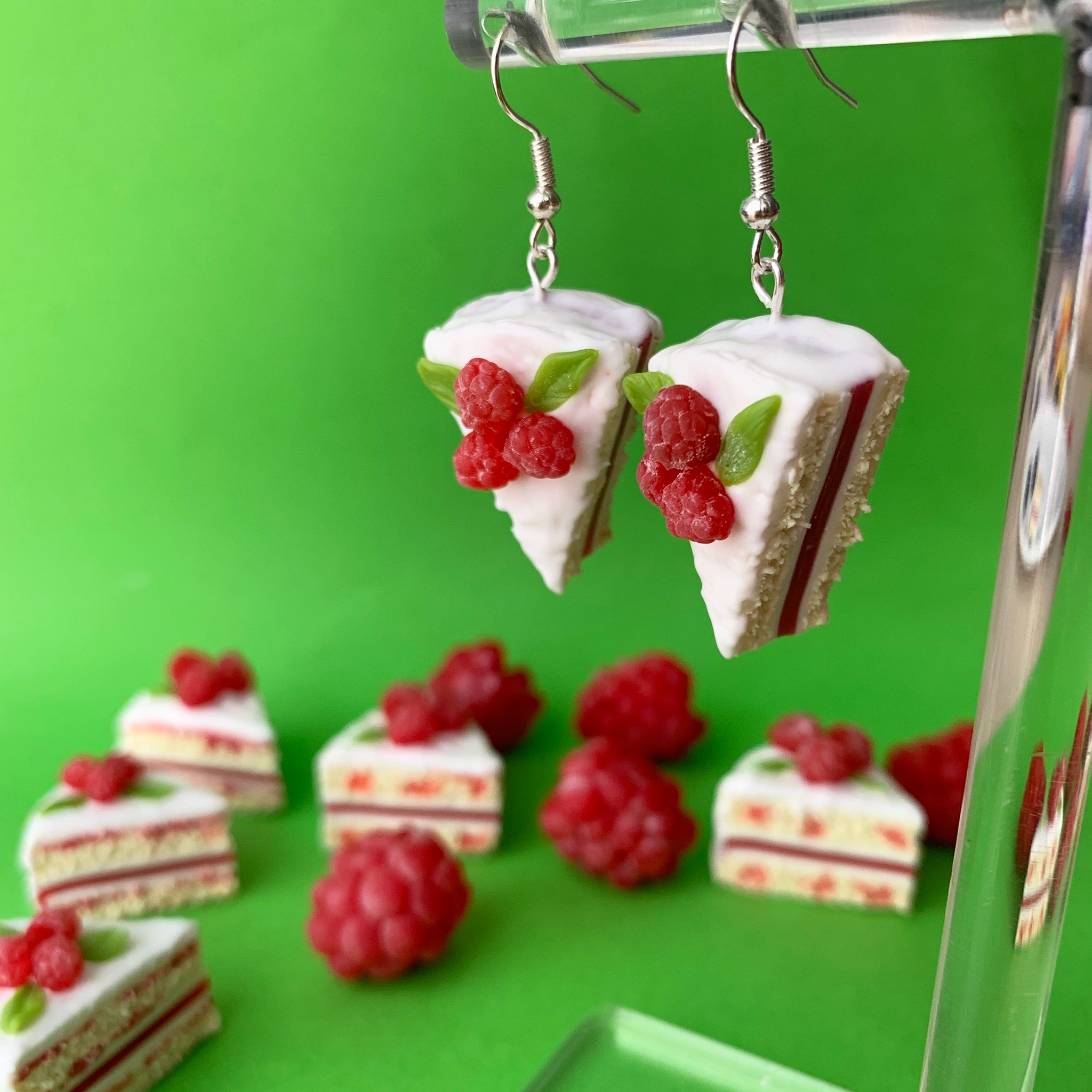 Pendientes Tarta de frambuesa