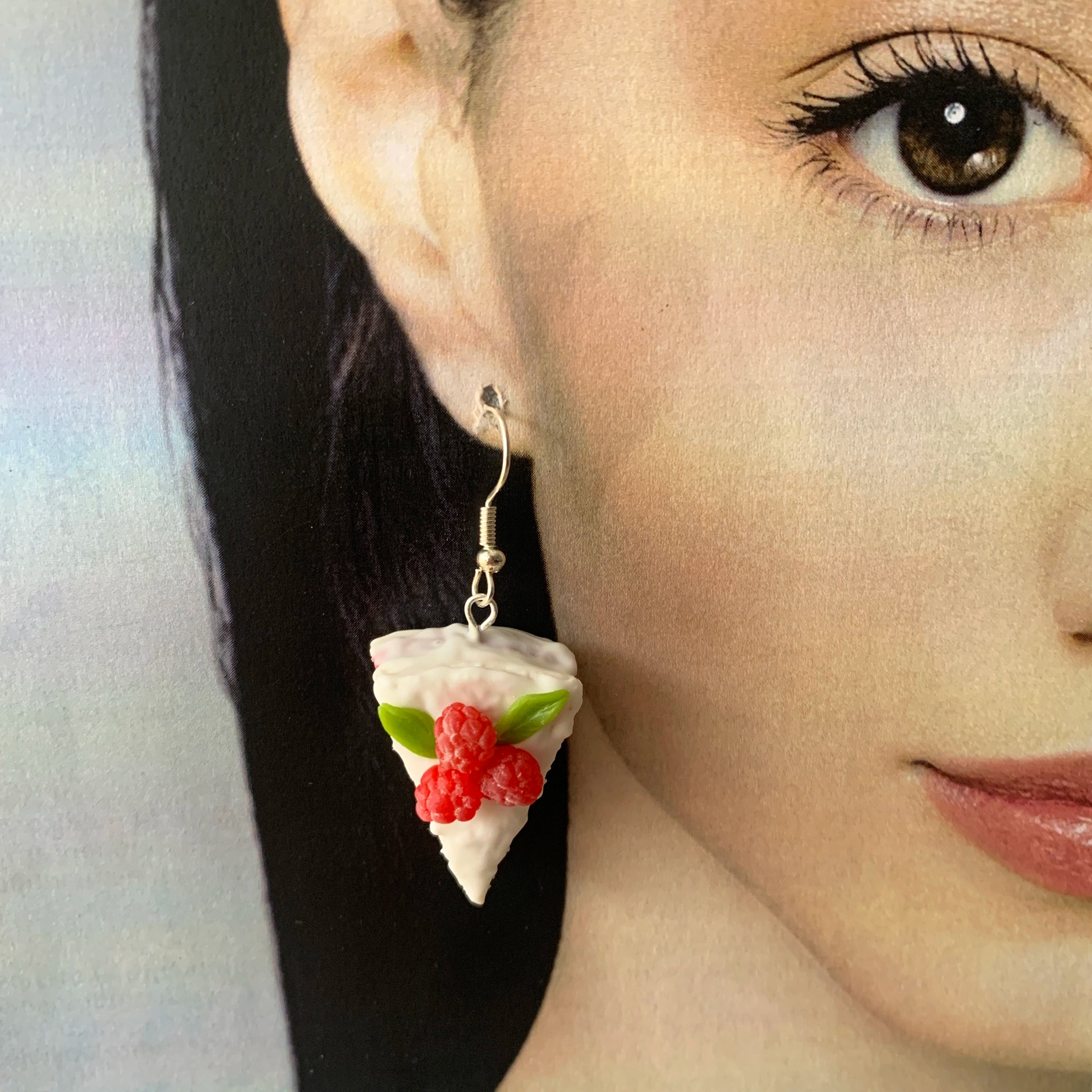 Pendientes Tarta de frambuesa